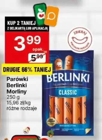 Delikatesy Centrum Parówki Berlinki Morliny 250 g oferta