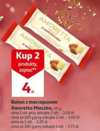Auchan Baton z marcepanem Amoretta Mieszko, 40 g oferta