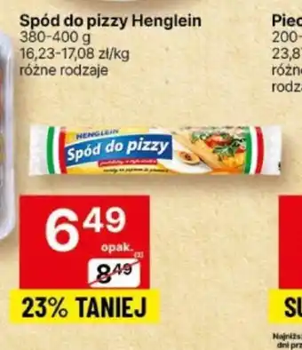 Delikatesy Centrum Spód do pizzy Henglein 380-400 g oferta