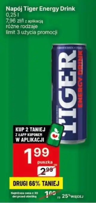 Delikatesy Centrum Napój Tiger Energy Drink 0,25 l oferta
