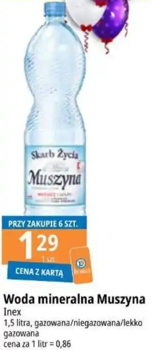 E.Leclerc Woda mineralna Muszyna 1,5 L oferta