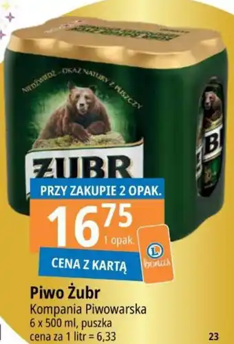 E.Leclerc Piwo Żubr 6 x 500 ml oferta