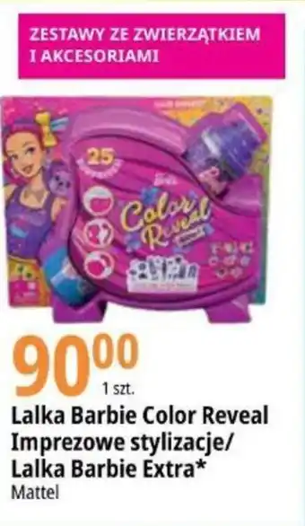 E.Leclerc Lalka Barbie Color Reveal Imprezowe stylizacje/ Lalka Barbie Extra Mattel oferta