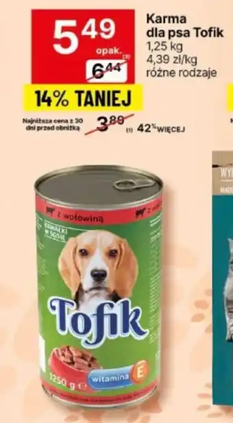 Delikatesy Centrum Karma dla psa Tofik 1,25 kg oferta
