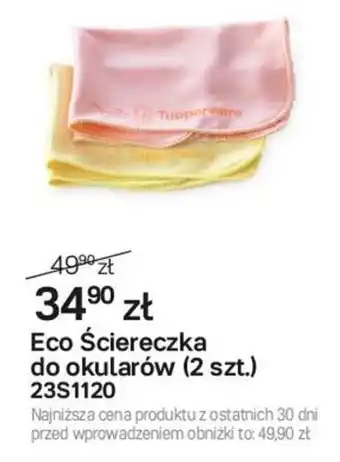 Tupperware Eco Ściereczka do okularów (2 szt.) oferta