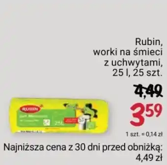 Rossmann Rubin worki na śmieci z uchwytami 25 l oferta