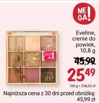 Rossmann Eveline cienie do powiek 10,8 g oferta