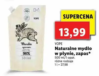 Lidl Naturalne mydło w płynie, zapas oferta