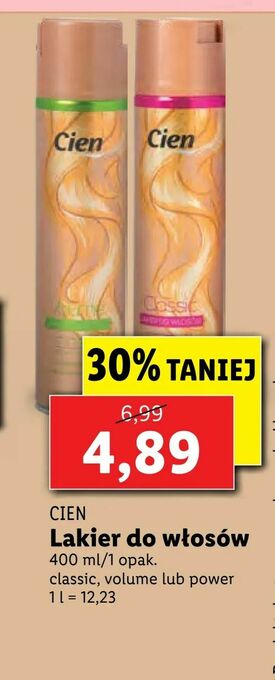 Lidl Lakier do włosów oferta