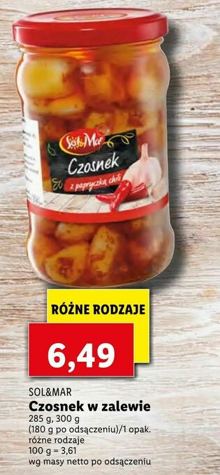 Lidl Czosnek w zalewie oferta