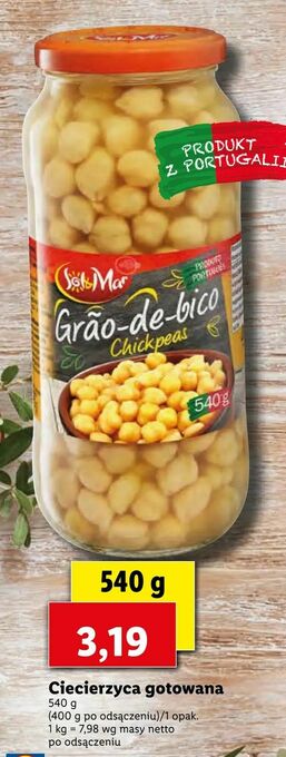 Lidl Ciecierzyca gotowana oferta