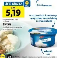 Lidl Ser burrata 1 SZT 125 G oferta