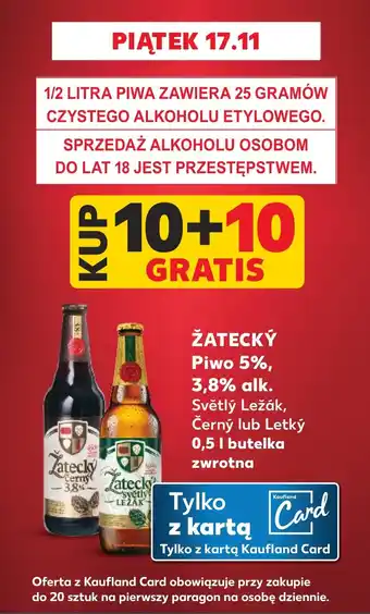 Kaufland ŽATECKÝ Piwo 5%, 3,8% alk. oferta
