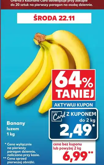 Kaufland Banany luzem 1kg oferta