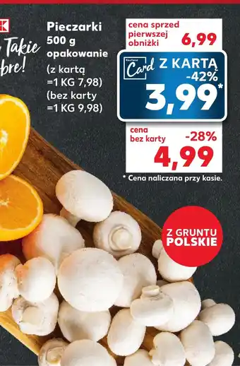 Kaufland Pieczarki 500g opakowane oferta