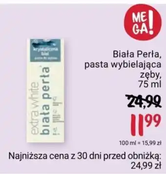 Rossmann Biała Perła pasta wybielająca zęby 75 ml oferta