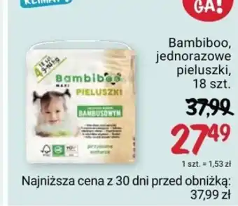 Rossmann Bambiboo jednorazowe pieluszki 18 szt. oferta