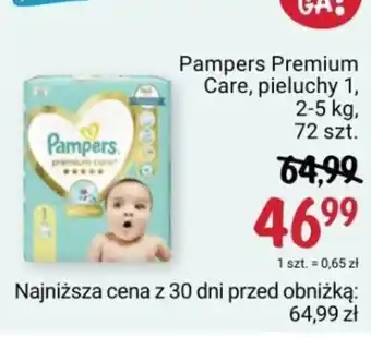 Rossmann Pampers Premium Care pieluchy 1, 2-5 kg 72szt. oferta