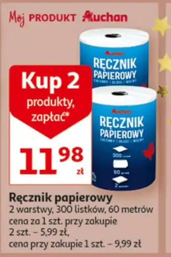 Auchan Ręcznik papierowy oferta