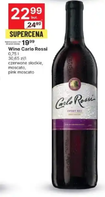 Delikatesy Centrum Carlo rossi sweet red wino czerwone słodkie kalifornijskie 750 ml oferta