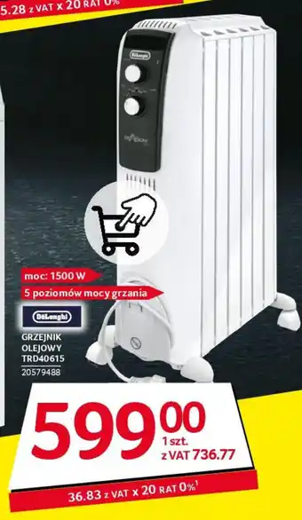 Selgros DeLonghi GRZEJNIK OLEJOWY TRD40615 oferta