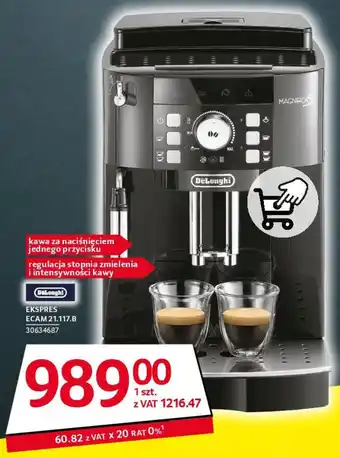 Selgros DeLonghi EKSPRES ECAM 21.117.B oferta