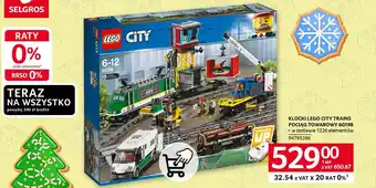 Selgros KLOCKI LEGO CITY TRAINS POCIĄG TOWAROWY 60198 oferta