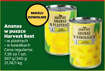 Netto Ananas w puszce harvest best oferta
