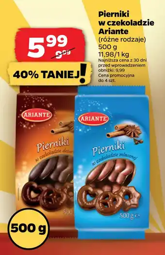 Netto Pierniki w czekoladzie ariante oferta