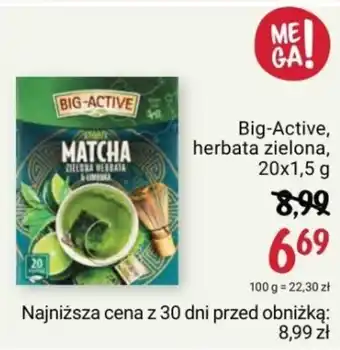 Rossmann Big-Active, herbata zielona, 20 x 1,5 g oferta