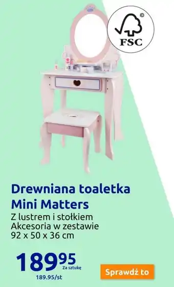 Action Drewniana toaletka Mini Matters oferta