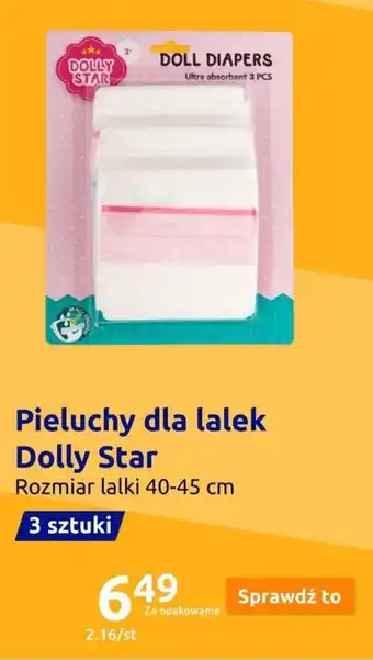 Action Pieluchy dla lalek Dolly Star oferta
