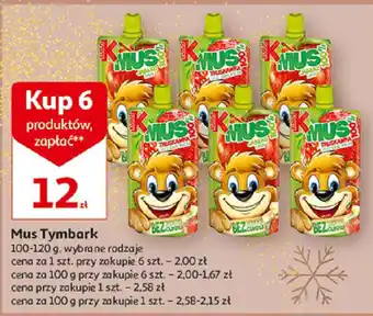 Auchan Mus Tymbark 2 x 100-120 g oferta