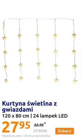 Action Kurtyna świetlna z gwiazdami oferta
