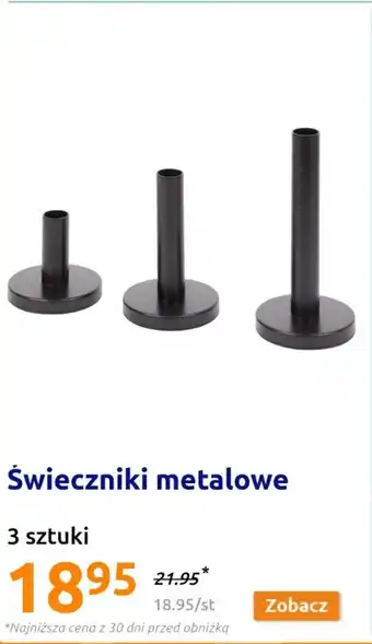 Action Świeczniki metalowe 3 szt. oferta
