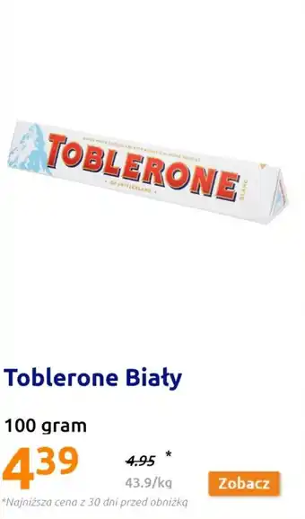 Action Toblerone Biały 100 gram oferta