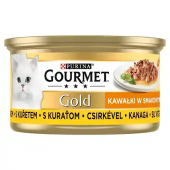 Rossmann Gourmet gold karma dla kotów kawałki w smakowitym sosie z kurczakiem 85 g oferta