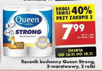 Biedronka Ręcznik kuchenny Queen Strong 3 warstwowy 2 rolki oferta