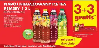 Biedronka NAPÓJ NIEGAZOWANY ICE TEA REMSEY 1,5 L oferta