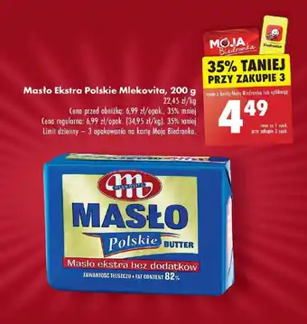 Biedronka Masło Ekstra Polskie Mlekovita, 200 g oferta