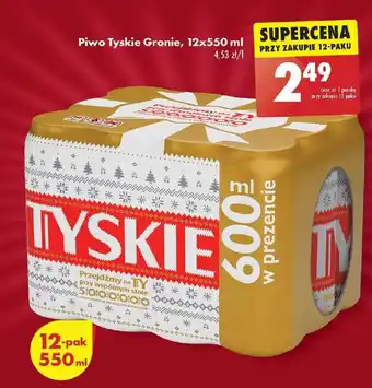 Biedronka Piwo Tyskie Gronie 550 ml oferta