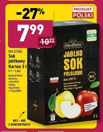 ALDI Sok jabłkowy Karton 3 l oferta