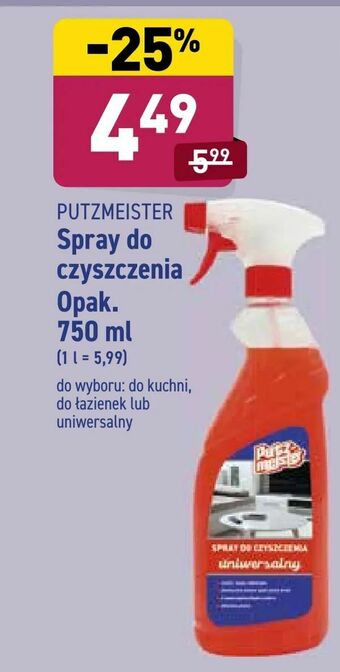 ALDI Spray do czyszczenia oferta