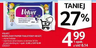Selgros VELVET NAWILŻANY PAPIER TOALETOWY 48 SZT. oferta
