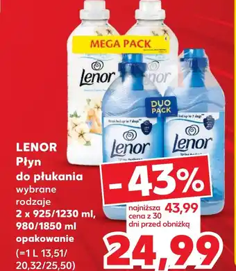 Kaufland Lenor Płyn do płukania 2 x 925/1230ml oferta