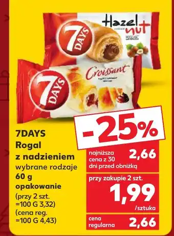 Kaufland 7DAYS Rogal z nadzieniem 60g oferta