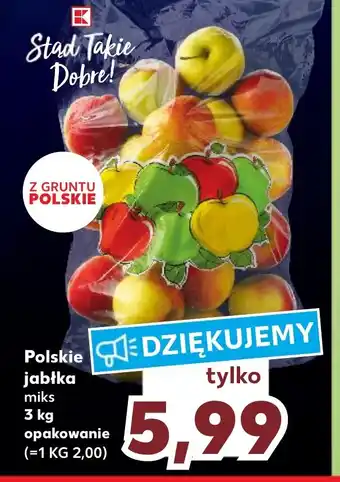 Kaufland Polskie jabłka miks 3kg oferta