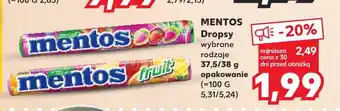 Kaufland MENTOS Dropsy 37,5/37g oferta