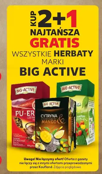 Kaufland WSZYSTKIE HERBATY MARKI BIG ACTIVE oferta