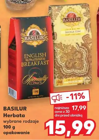 BASILUR Herbata wybrane rodzaje 100 g opakowanie